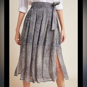 Anthropologie/Maeve snake skin print skirt
